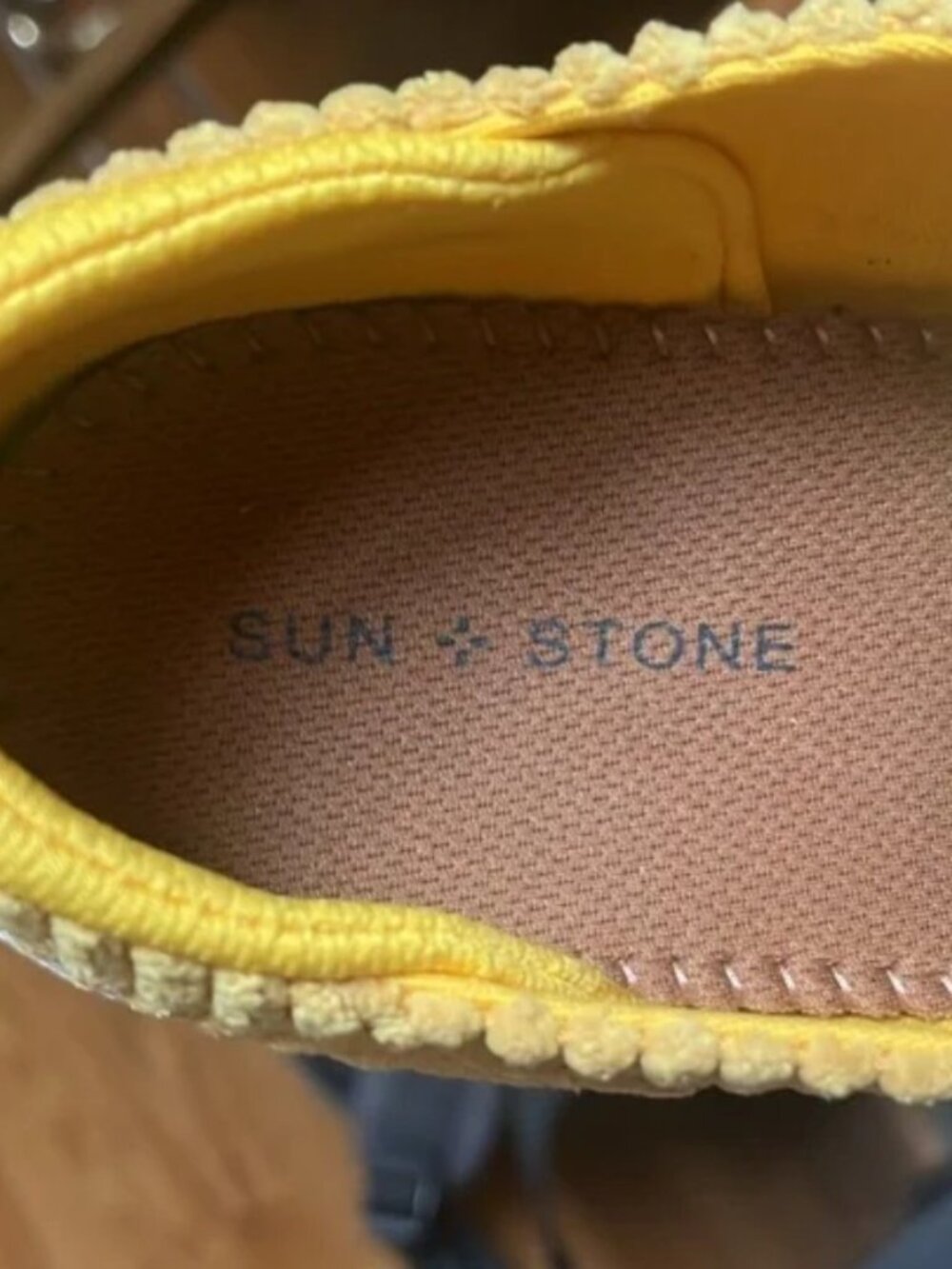 Sun + Stone men’s Kiva Yellow Lace Up Corduroy Shoes Round Toe Size 8 & 10.5 NWT - Picture 5 of 6